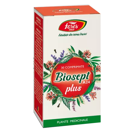 Biosept Plus (A24), 30 comprimate, Fares - Farmacia Helena