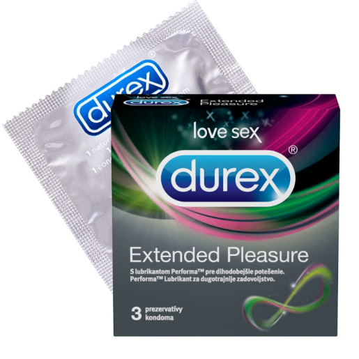 Prezervative Durex Extended Pleasure, 3 buc