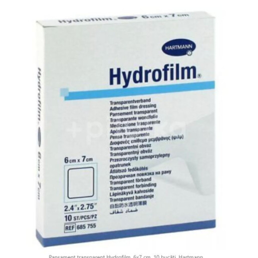 HYDROFILM 6 x 7 cm, 10 buc, HARTMANN