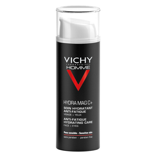 Homme Hydra Mag C, Cremă de faţă hidratantă cu efect anti-oboseală, 50ml, VICHY