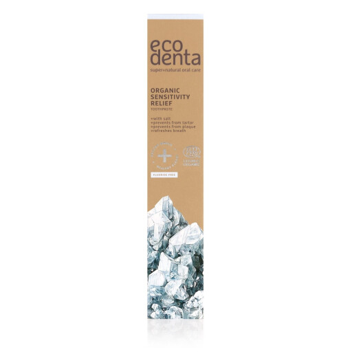 Pasta de dinti organica pentru dinti si gingii sensibile, Cosmos Organic, Ecodenta, 75 ml