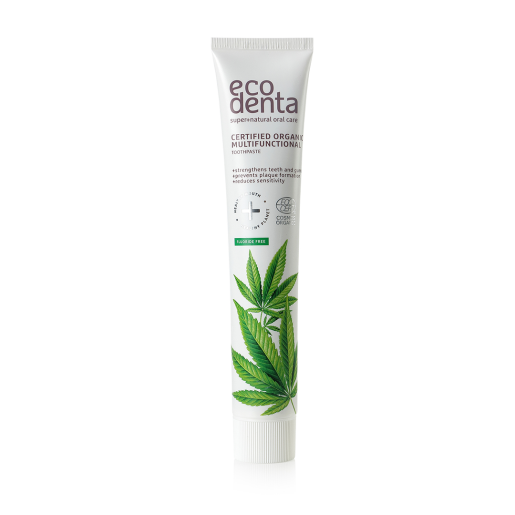 Pasta de dinti organica multifunctionala cu ulei de canepa, Cosmos Organic, Ecodenta, 75 ml