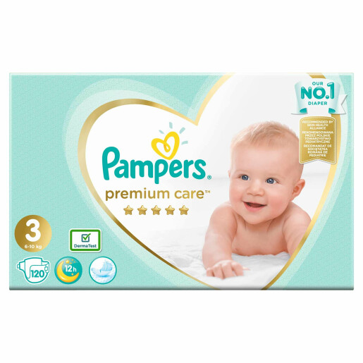 Scutece Pampers Premium Care 3  Mega Box 120 buc
