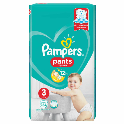 Scutece Pampers Active Baby Pants 3 Value Pack 54 buc