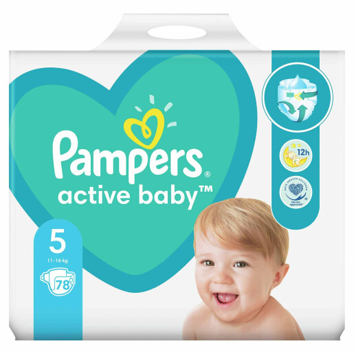 Scutece Pampers Active Baby 5 Giant Pack 78 buc