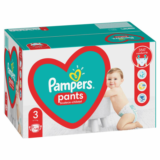 Scutece Pampers Active Baby Pants 3 Mega Box 128 buc