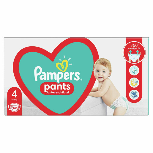 Scutece Pampers Active Baby Pants 4 Mega Box Pack 108 buc