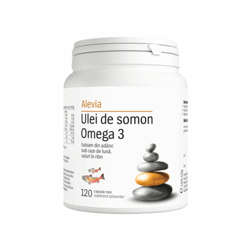 Ulei-de-somon-Omega-3,Alevia-120-cpr