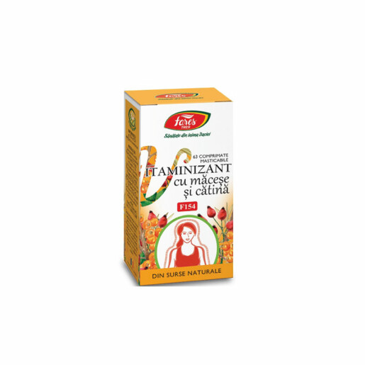 Vitaminizant-cu-Macese-si-Catina,-F154,-63-capsule,-Fares 