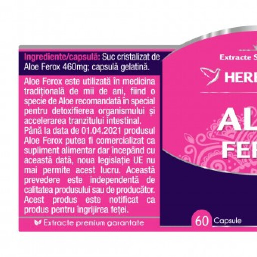 Aloe Ferox, 60 capsule, Herbagetica