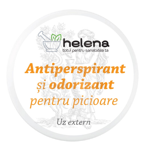 Antiperspirant si odorizant pudra pentru picioare, 50 g, Farmacia Helena