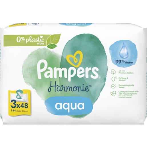 Servetele umede Pampers Harmonie Aqua (48buc)