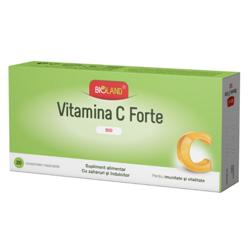 Bioland Vitamina C Forte 500, 20 comprimate masticabile, Biofarm