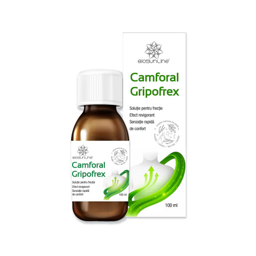 Camforal Gripofrex – frectie pentru raceala cu mentol, camfor si uleiuri esentiale, Biosunline