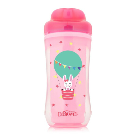 Canita copii, fara cioc, cu izolatie, 300 ml. (culori asortate),Dr.Brown
