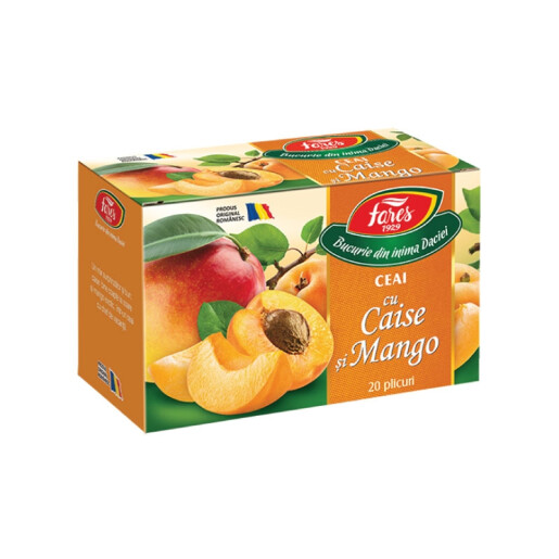 Ceai cu caise si mango, 20 plicuri, Fares
