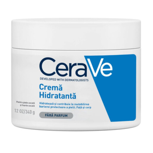 CeraVe Crema hidratanta pentru fata si corp,  piele uscata si foarte uscata 340gr