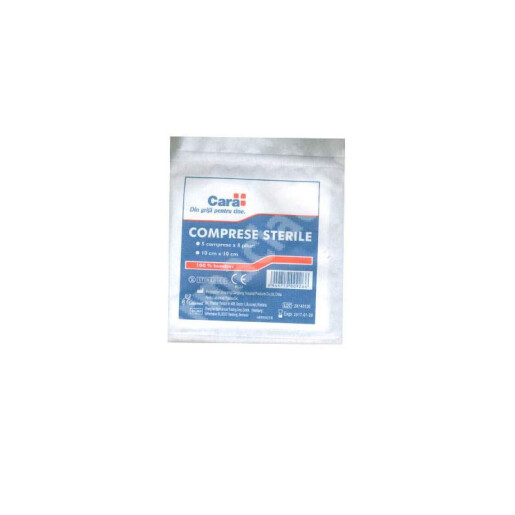 Comprese sterile, 10x10 cm, Cara