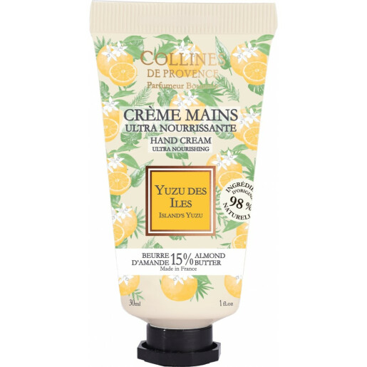 Crema maini Yuzu des Yles 30ml, COLLINES DE PROVENCE