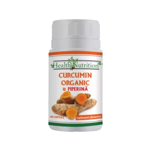 Curcumin Organic + Piperina 60 capsule, Health Nutrition