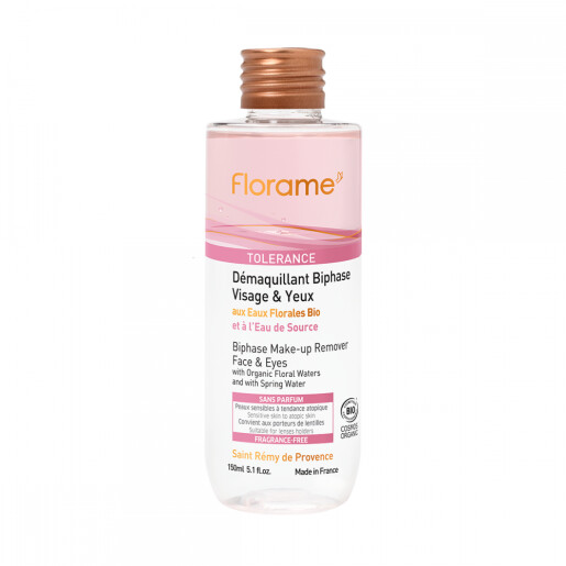 Demachiant bifazic fata si ochi BIO 150ml, FLORAME