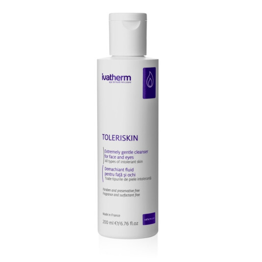Demachiant fluid pentru fata si ochi Toleriskin, 200 ml, Ivatherm