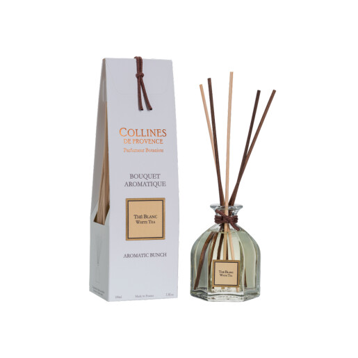 Difuzor buchet parfumat Ceai alb 100ml, COLLINES DE PROVENCE