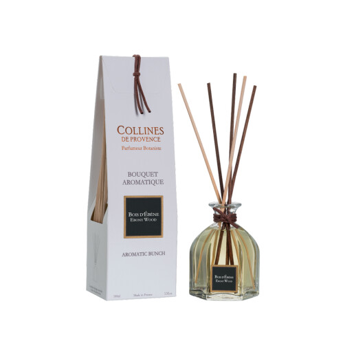 Difuzor buchet parfumat Lemn de abanos 100ml, COLLINES DE PROVENCE