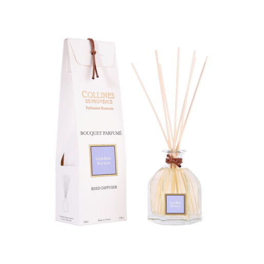 Difuzor buchet parfumat Liliac albastru 100ml, COLLINES DE PROVENCE