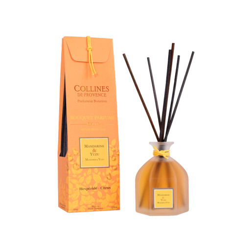 Difuzor buchet parfumat Mandarina&Yuzu 100ml, COLLINES DE PROVENCE