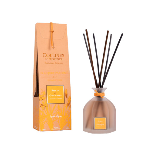 Difuzor buchet parfumat Sofran&Ghimbir 100ml, COLLINES DE PROVENCE