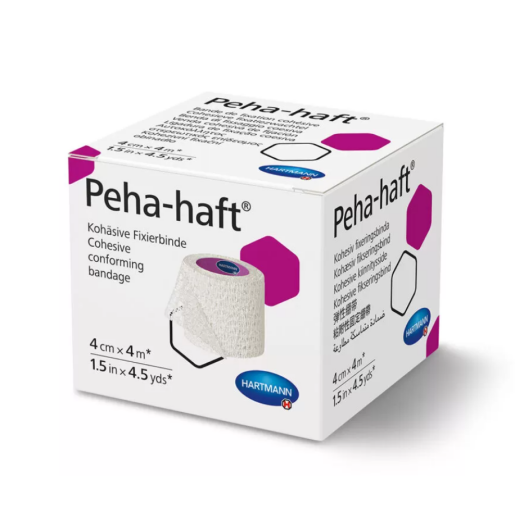Fasa elastica cu efect dublu adeziv PEHA-HAFT, 1buc, 4 cm x 4 m, Hartmann