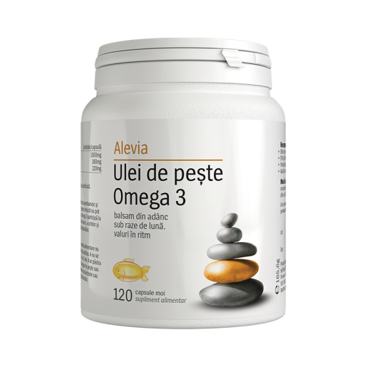 Ulei de pește Omega 3, 120 capsule moi, Alevia