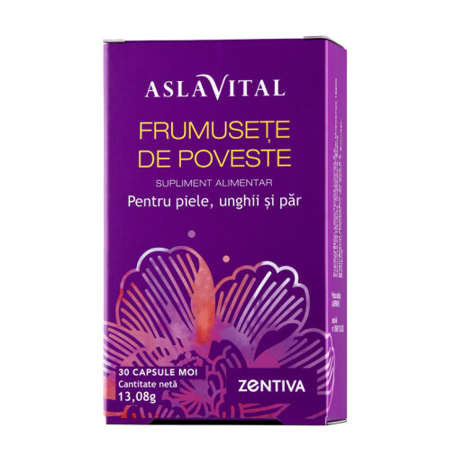 Frumusete de poveste, pentru piele, unghii și păr Aslavital, 30 capsule moi, Zentiva
