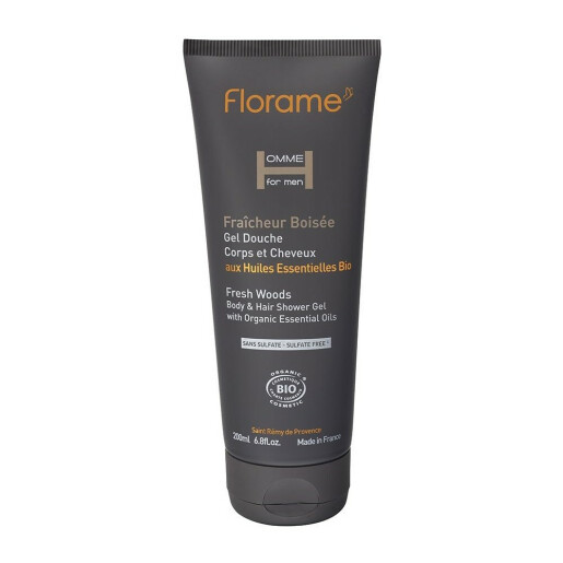 Gel de dus corp/par barbati Fraicheur Boisee barbati BIO 200ml, FLORAME