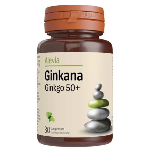 Ginkana Ginkgo 50+, 30 comprimate, Alevia