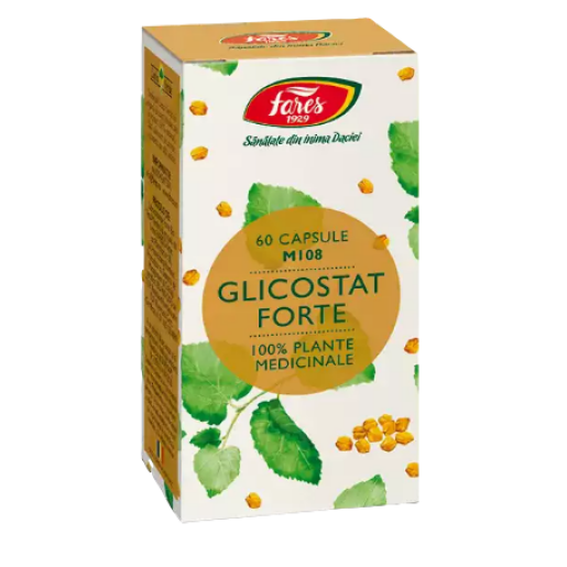 Glicostat Forte M108, 60 capsule, Fares