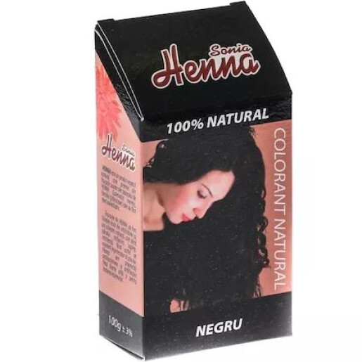 Colorant natural Sonia Henna negru, 100 g, Kian Cosmetics