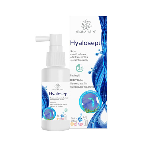 Hyalosept – spray oral cu albastru de metilen, Biosunline