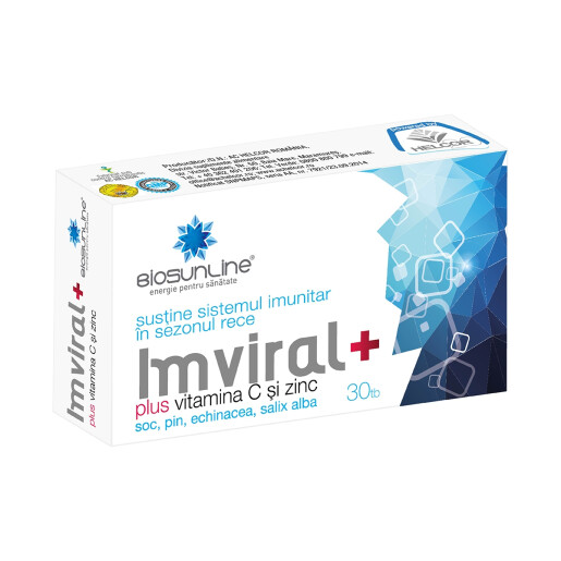 Imviral Plus Vitamina C si Zinc, 30 comprimate, BioSunLine