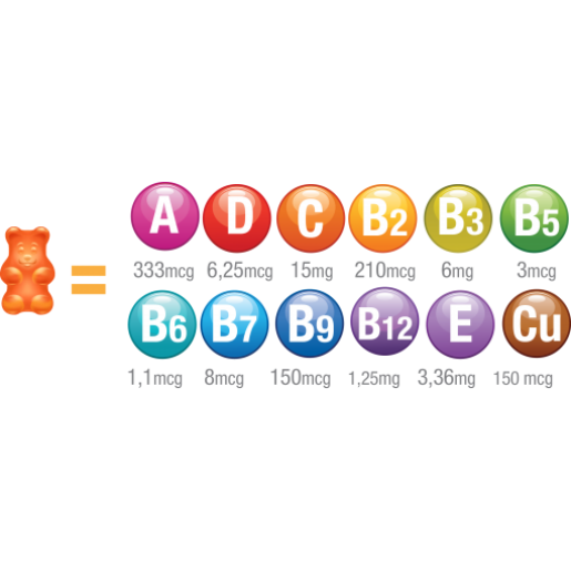 Multi Vita Kids Veg Gummies Astrobears, 60 jeleuri, BioSunLine
