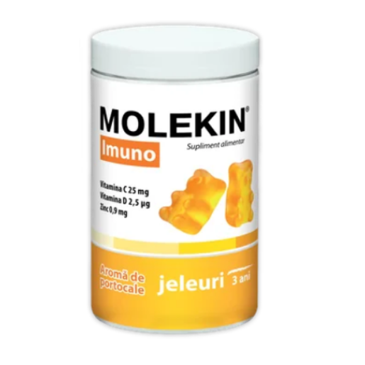 Molekin IMUNO 3 ani+ *60 jeleuri gumate cu aroma de portocale, ZDROVIT