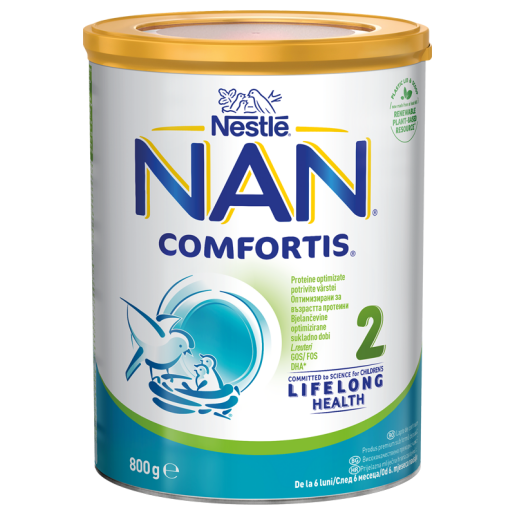 Lapte de continuare pentru sugari Nestlé NAN COMFORTIS 2, de la 6 luni, 800g