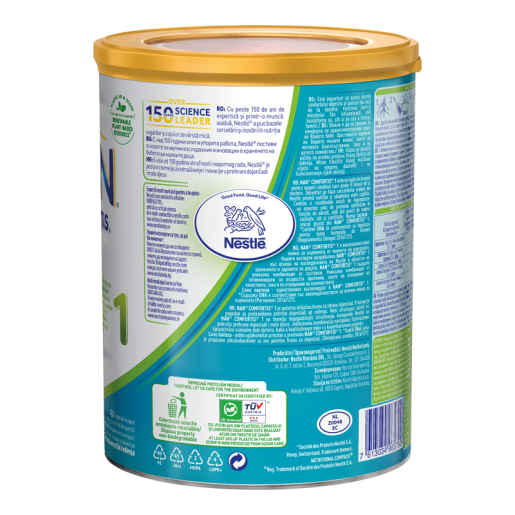 Lapte de inceput pentru sugari Nestlé NAN COMFORTIS 1, de la nastere, 800g