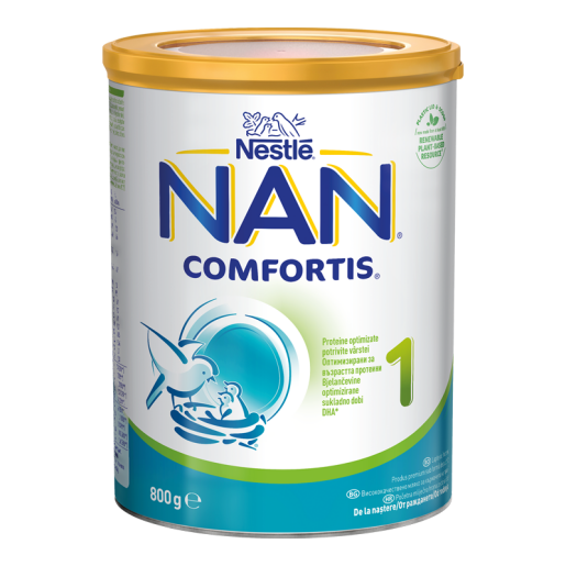 Lapte de inceput pentru sugari Nestlé NAN COMFORTIS 1, de la nastere, 800g