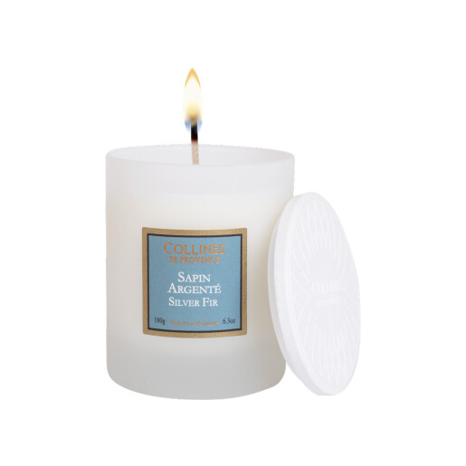 Lumanare parfumata naturala Brad argintiu 180g, COLLINES DE PROVENCE