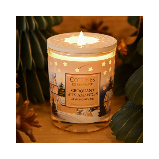 Lumanare parfumata naturala Croquant aux Amandes 180g, COLLINES DE PROVENCE