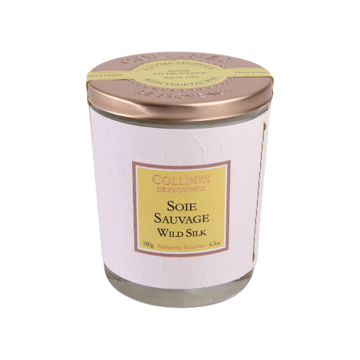 Lumanare parfumata naturala Soie sauvage 180g, COLLINES DE PROVENCE