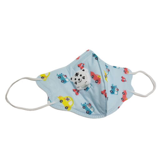 Masca copii KN95 cu valva, cu desene, set cu 5 buc