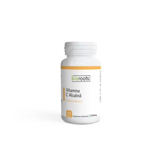Vitamina C Alcalina 700 mg, 90 capsule vegetale,  Bioroots 